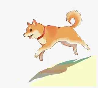 手绘柴犬素材图片免抠