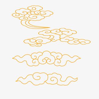 祥云装饰图案装饰元素复古祥云中式祥云免抠