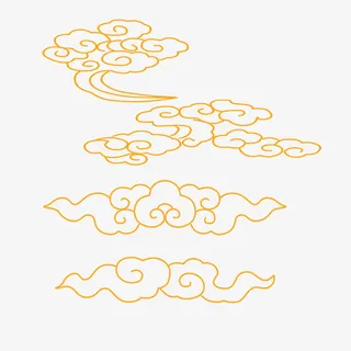 祥云装饰图案装饰元素复古祥云中式祥云免抠