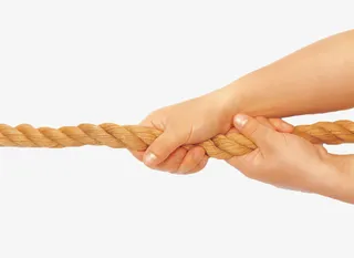 黄色手拉绳免抠