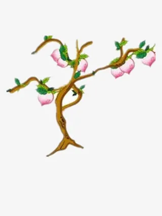 卡通蟠桃树免抠