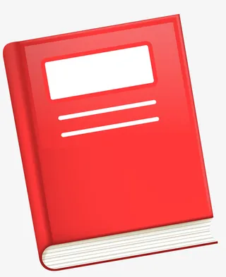 简约红色书本免抠