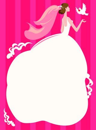 美丽新娘婚庆画册宣传单图片免抠