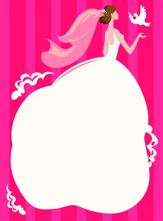 美丽新娘婚庆画册宣传单图片免抠