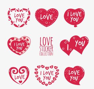 矢量爱心合集免抠
