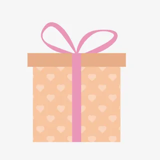 扁平化礼物盒免抠