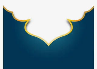 蓝色线条伊斯兰图案免抠