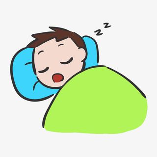 一个打鼾的小男孩免抠