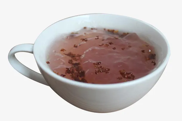白茶杯里的藕粉图片素材免抠