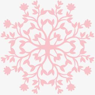 白色造型雪花免抠