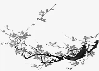 水墨梅花免抠