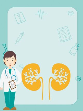 蓝色简约原创插画糖尿病公益高清