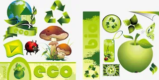 生态环保设计元素矢量素材免抠