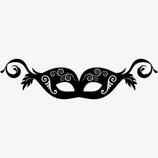 狂欢节面具眼睛的女性设计图标免抠