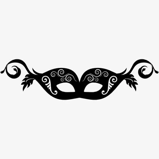 狂欢节面具眼睛的女性设计图标免抠