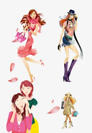 时尚女孩免抠