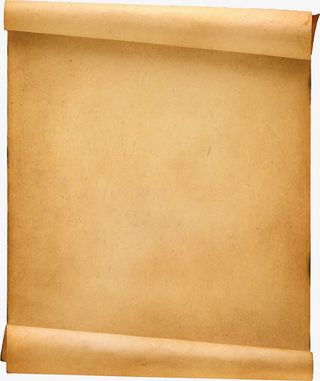 手绘黄色中国风纸张宣纸免抠