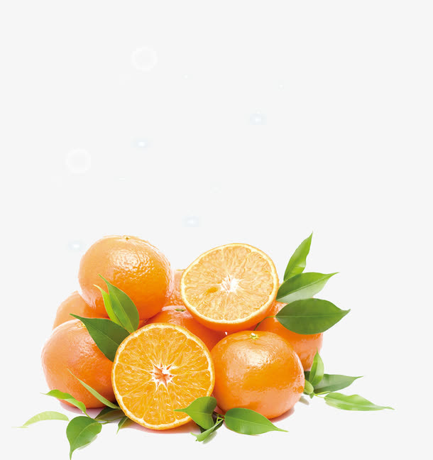 桔子免抠装饰植物元素