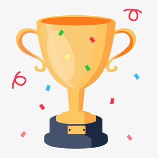 节日庆祝奖杯免抠