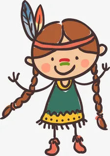 手绘印度人物免抠