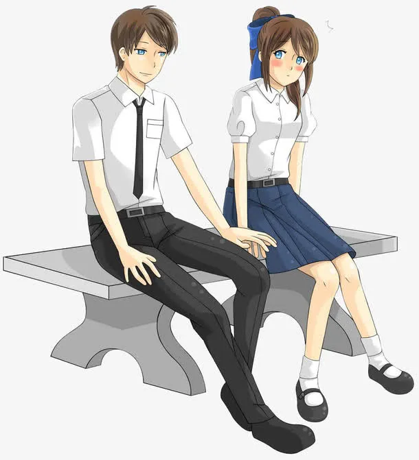 手绘情侣免抠