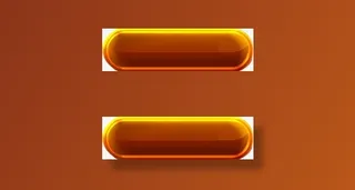黄色亮光按钮装饰免抠标签元素