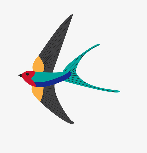 绿色燕子PNG下载免抠