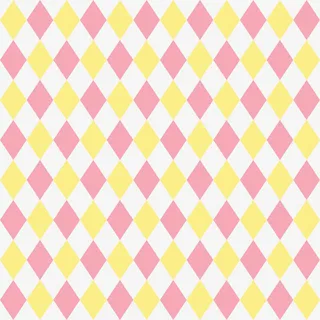 粉黄清新透明菱形格底纹免抠