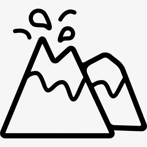 火山爆发图标免抠