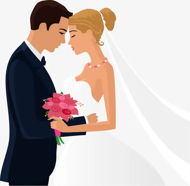 婚礼拥抱素材免抠
