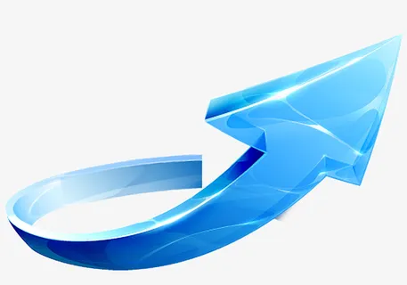 蓝色科技立体箭头免抠 蓝色科技立体箭头免抠