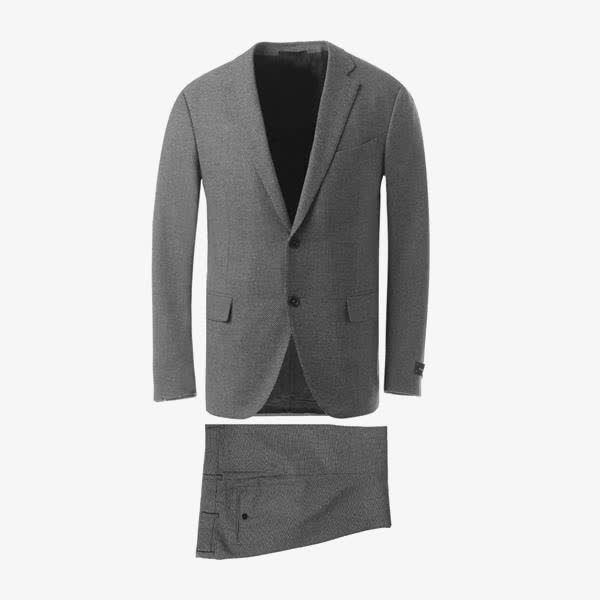 圆点图案男士翻领西装套装免抠