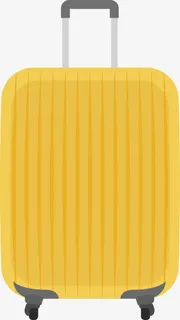 黄色拉杆箱免抠