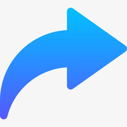 蓝色转向箭头免抠