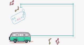 浪漫情人节巴士告白边框免抠