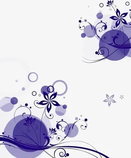 紫色花朵边框免扣素材免抠