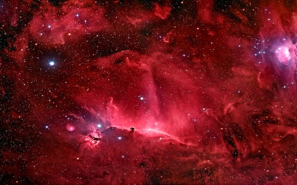 红色宇宙星空星辰免抠