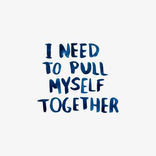 蓝色英文字装饰免抠