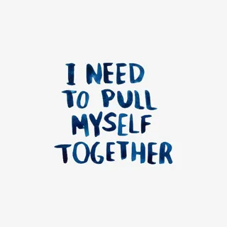 蓝色英文字装饰免抠