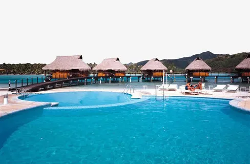 马尔代夫休闲泳池免抠