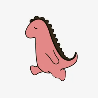 可爱粉色卡通恐龙免抠