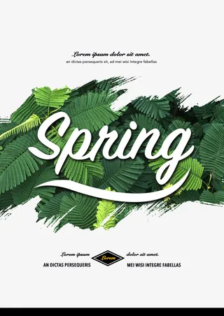 春天里的绿叶　笔刷免抠动植物植物元素