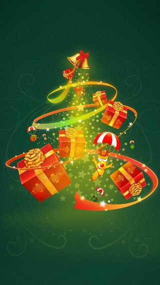 绿色简约礼物纹理商业H5背景高清