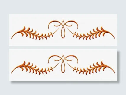 金色对称花纹免抠