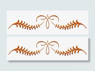 金色对称花纹免抠