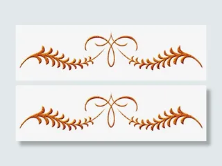 金色对称花纹免抠