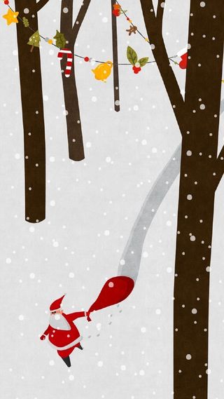 雪花卡通圣诞H5背景高清