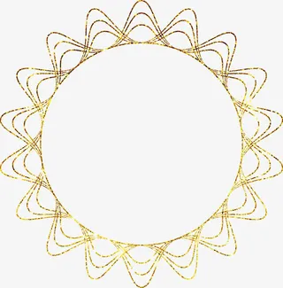 金色花纹免抠