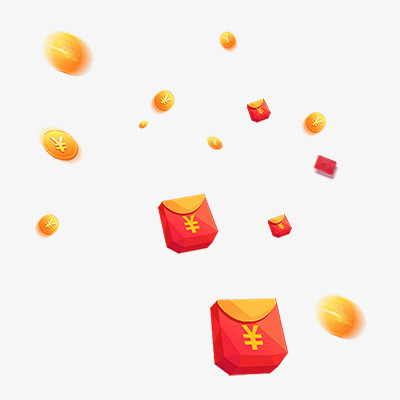 散落的金币元素免抠