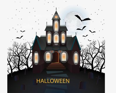 万圣节城堡免抠